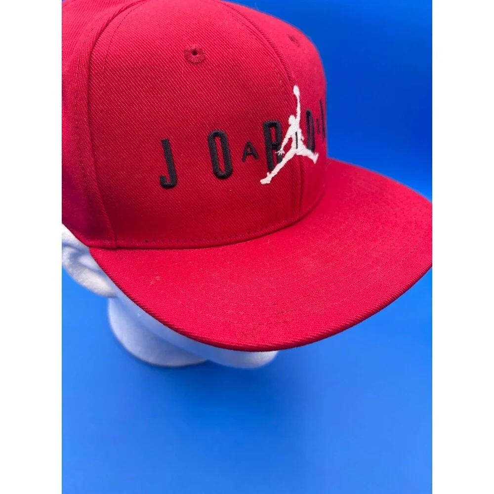 Air Jordan Hat Cap Snap Back Jumpman Logo Boys Youth 4/7 Red White Black
